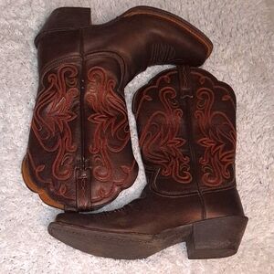 Ariat Dark Brown Embroidered Cowboy Boots